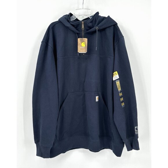 NEW CARHARTT rain defender hoodie sweatshirt original fit durable tall 3XL - Picture 2 of 9